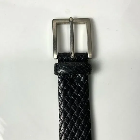 Vintage Bullock & Jones handmade men's leather black belt 36" handmade in Spain - Picture 3 of 8